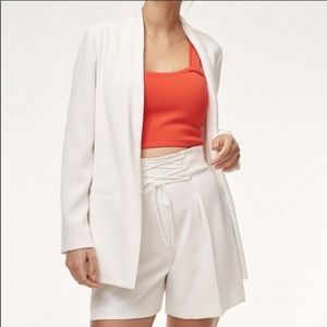 NWOT Aritzia Wilfred white tailored shorts size 6